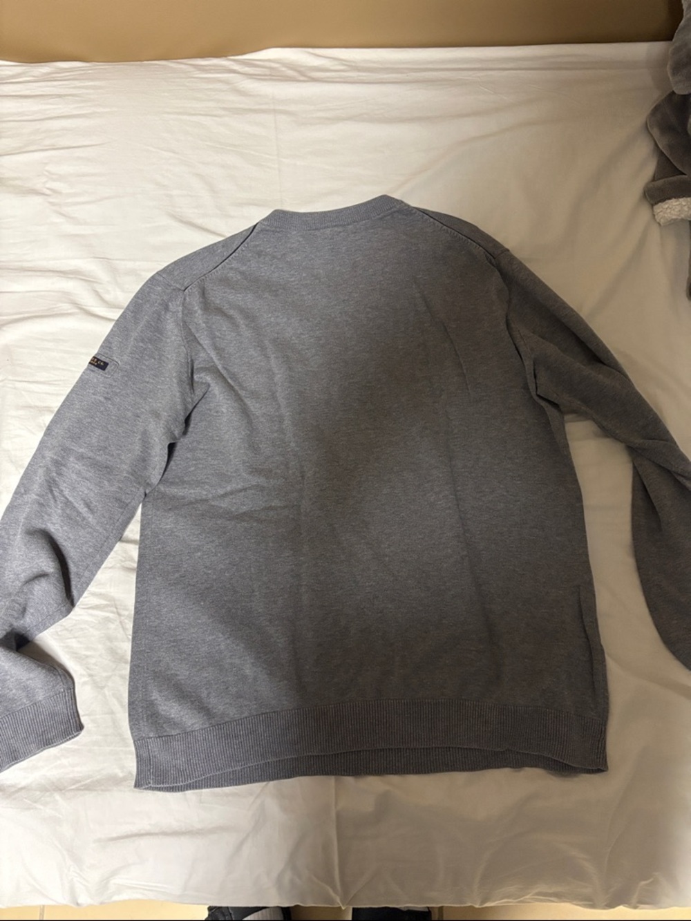 Vintage Polo Jeans Company Gray V-Neck Sweater Medium - Picture 6 of 6